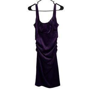 suzi chin for maggy boutique purple dress Suzi Chin for Maggy Boutique Purple Grape Sheath Midi Dress 8 Stretch  Sleeveless